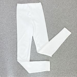 H&M High Waist Ribbed Leggings White XS